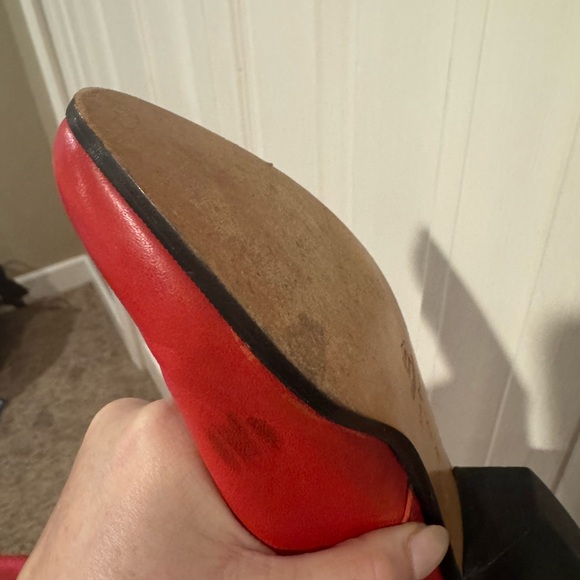 Vero Cuoio Vintage Italian Leather Western Red Heeled Boots fire flame detail - Picture 13 of 13